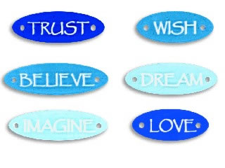 Heidi Grace - water etched mini titles  (sold in 3's)